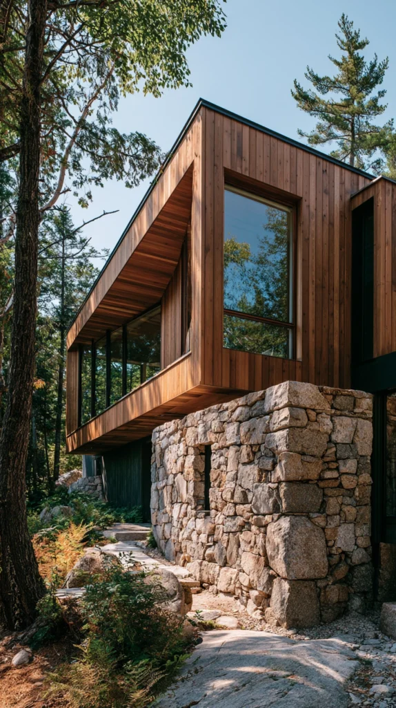 15 Stone & Wood Exterior Combos That Look High-End and Timeless 14 rd 13