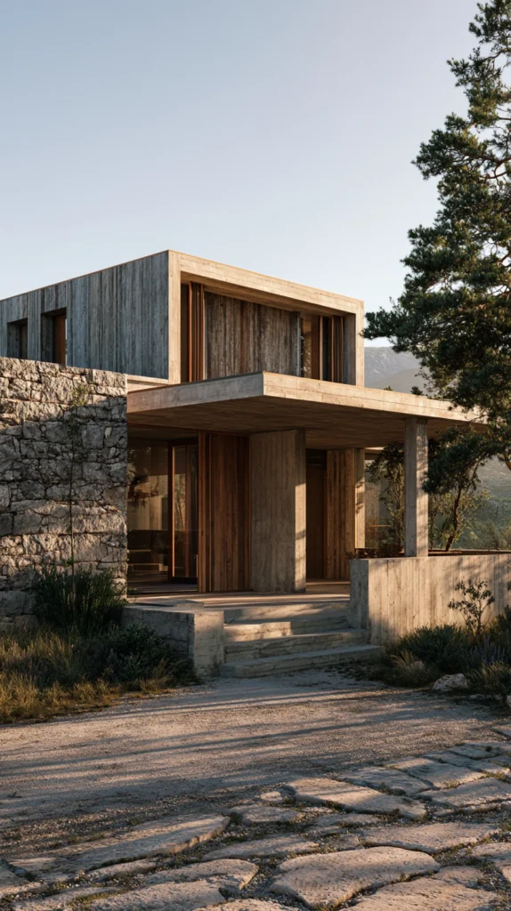 15 Stone & Wood Exterior Combos That Look High-End and Timeless 16 rd 15