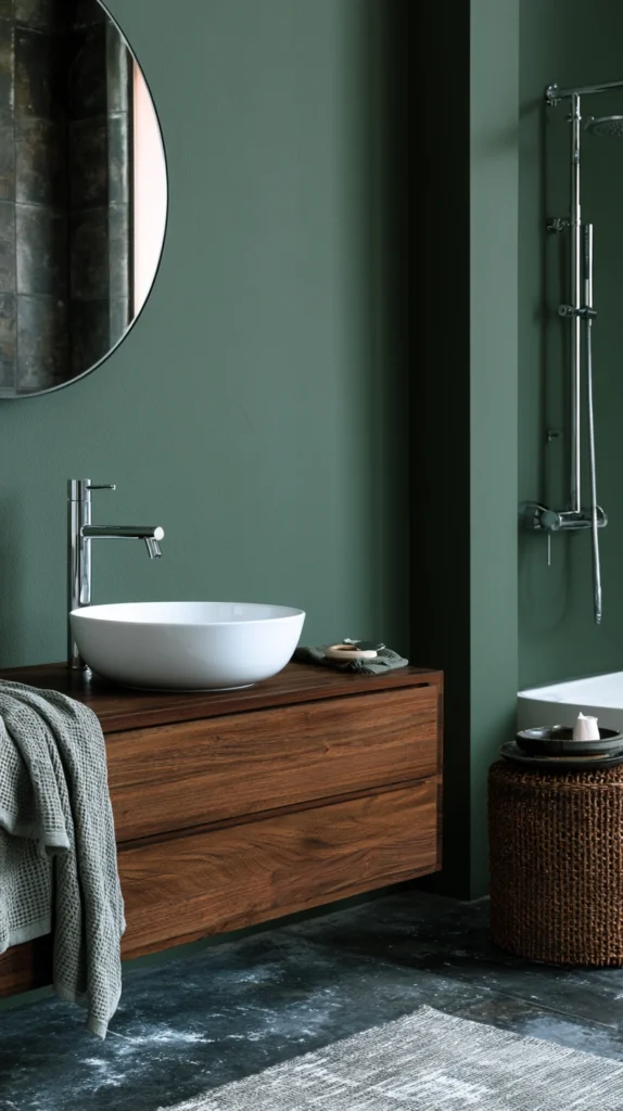 14 Moody Green Bathroom Ideas 10 rf 9 1