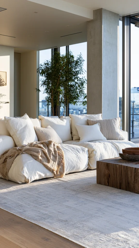 14 Soft Minimalism Living Room Ideas (Warm, Not Cold) 4 vd 3
