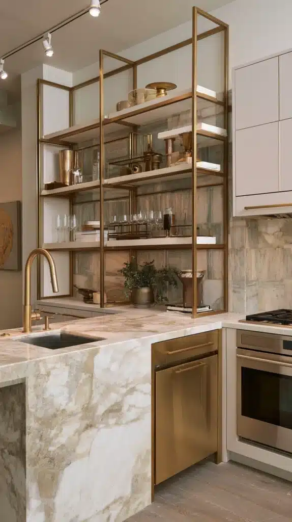 15 Gold Accent Kitchen Ideas That Add Instant Glamour 12 vh 11