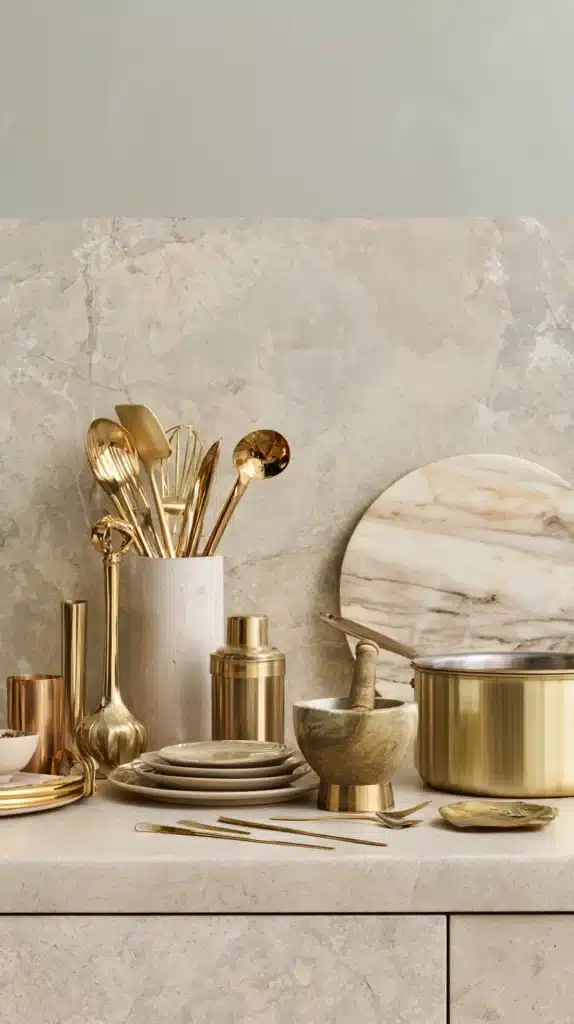 15 Gold Accent Kitchen Ideas That Add Instant Glamour 15 vh 14