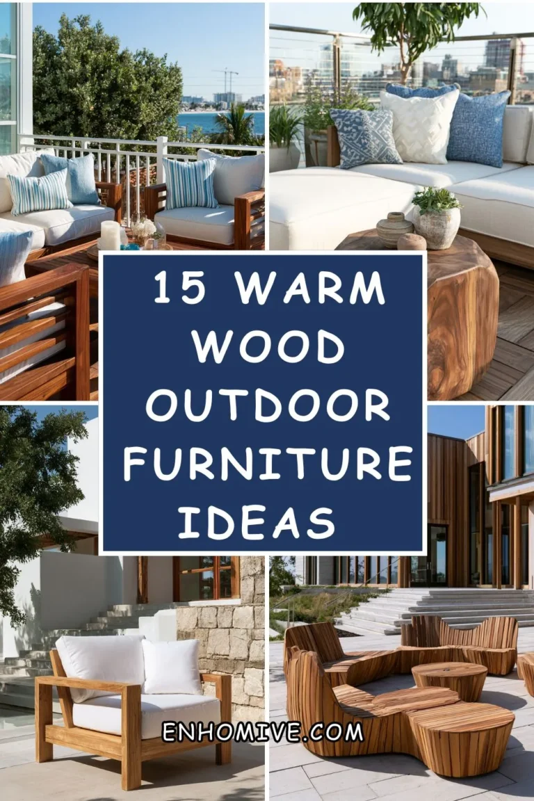 15 Warm Wood Outdoor Furniture Ideas That Age Beautifully in Any Garden