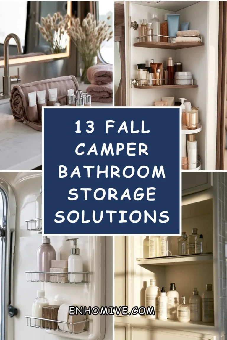 13 Fall Camper Bathroom Storage Solutions for Tight Spaces
