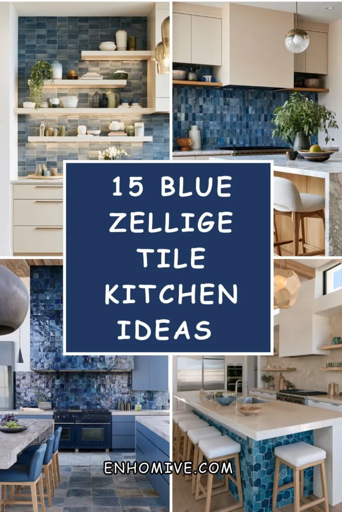 15 Blue Zellige Tile Kitchen Ideas for an Earthy Artisan Look 1 How 49