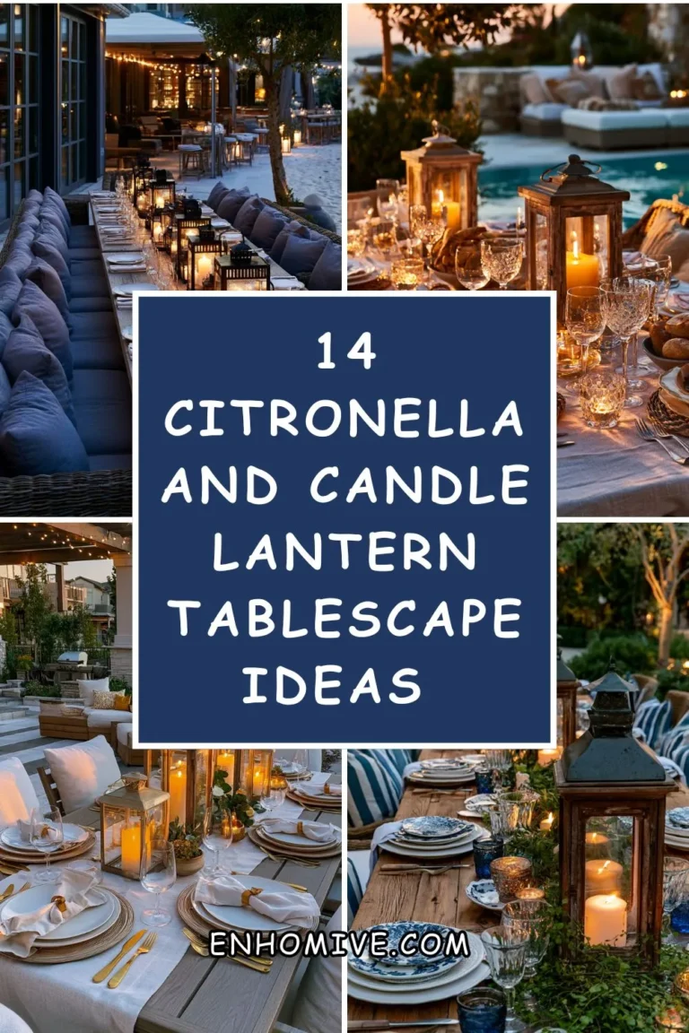 14 Citronella and Candle Lantern Tablescape Ideas for Warm Evening Dining