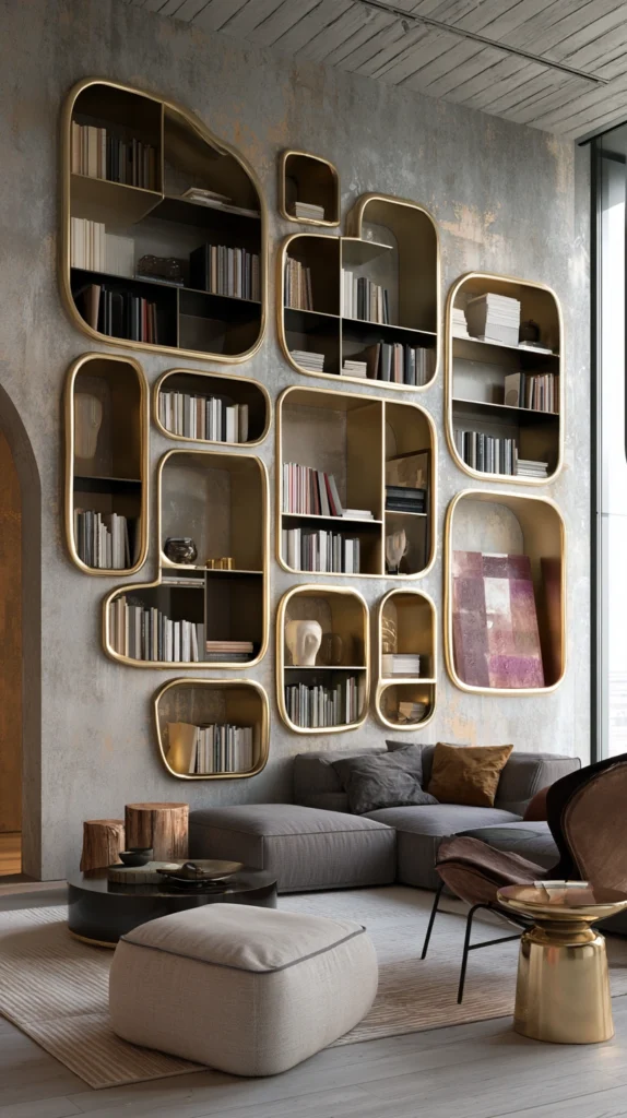 15 Gold Shelf Styling Ideas That Feel Curated and Expensive 16 af 15