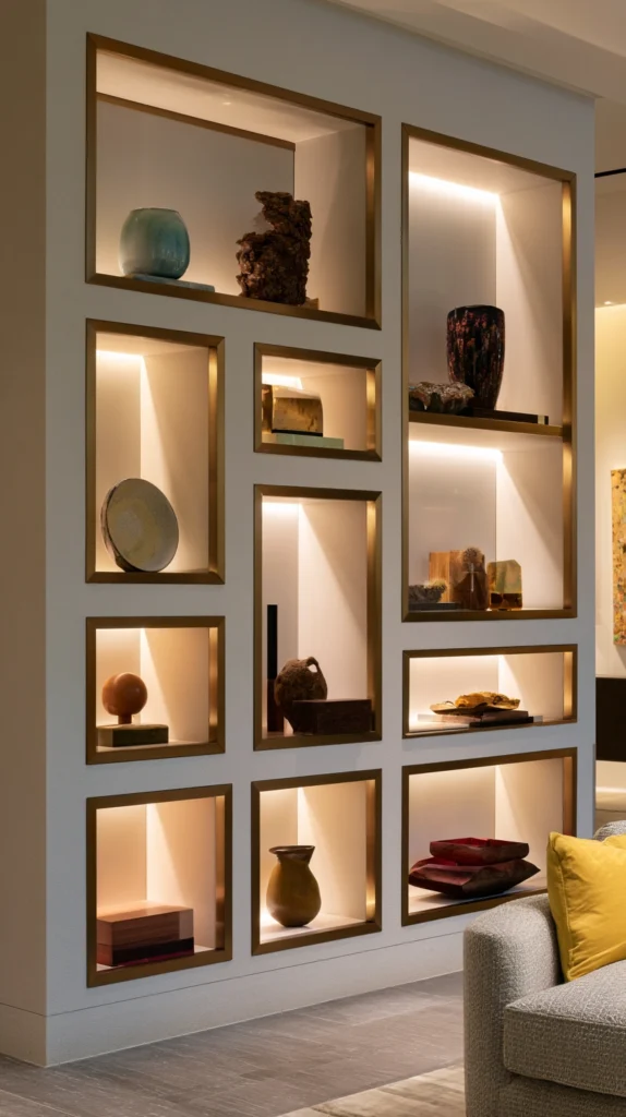 15 Gold Shelf Styling Ideas That Feel Curated and Expensive 4 af 3