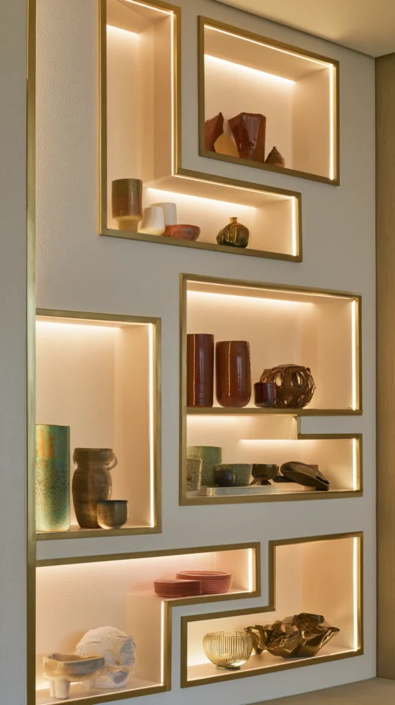 15 Gold Shelf Styling Ideas That Feel Curated and Expensive 6 af 5