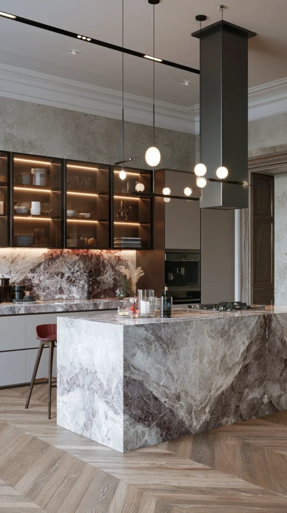 15 Viola Marble Kitchen and Bathroom Ideas for a Luxe Natural Feel 12 df 11