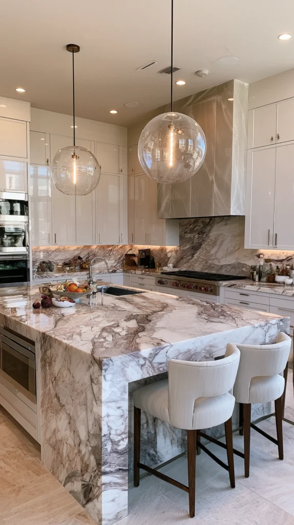 15 Viola Marble Kitchen and Bathroom Ideas for a Luxe Natural Feel 16 df 15