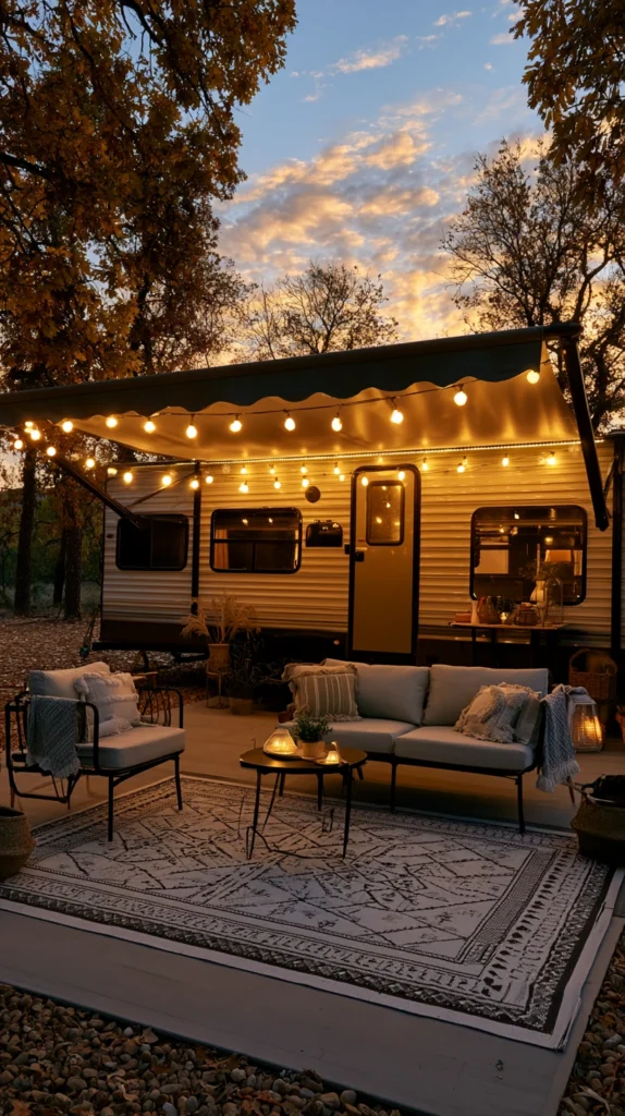 13 Fall Decor Ideas for Your Camper's Porch and Awning Area 3 df 2 5