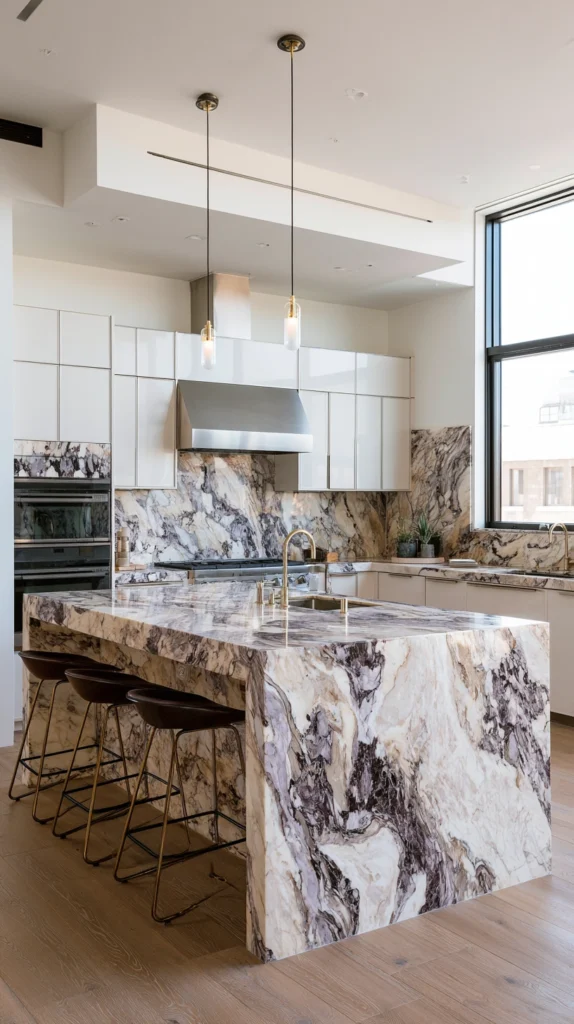 15 Viola Marble Kitchen and Bathroom Ideas for a Luxe Natural Feel 3 df 2