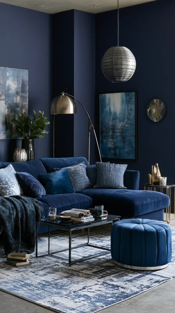 15 Moody Blue Living Room Ideas for a Cool, Calm Vibe 16 ea 15