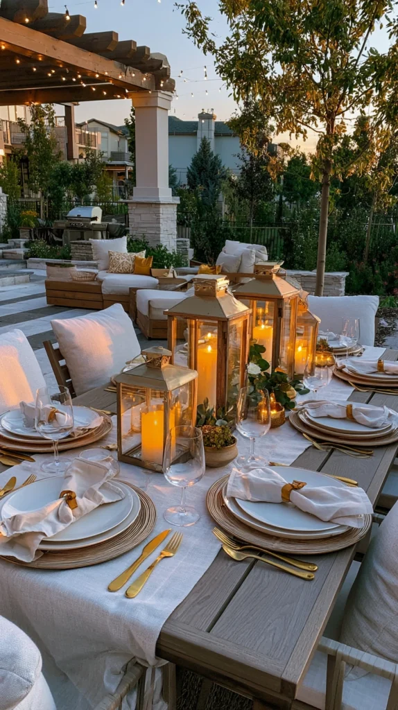 14 Citronella and Candle Lantern Tablescape Ideas for Warm Evening Dining 2 ew 1 1