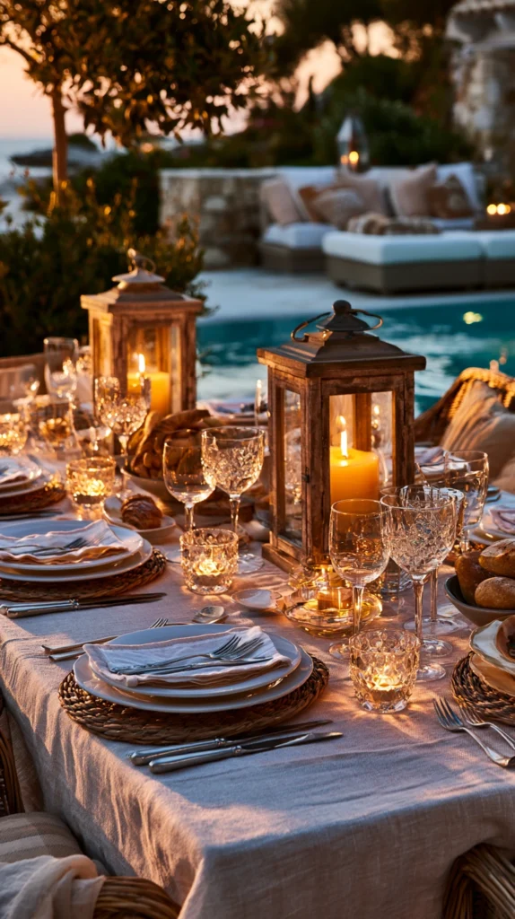 14 Citronella and Candle Lantern Tablescape Ideas for Warm Evening Dining 11 ew 10 1