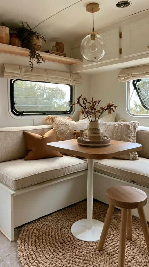 14 Ways to Build a Genuinely Cozy Camper Living Room Nook 2 fg 1