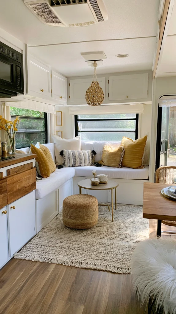 14 Ways to Build a Genuinely Cozy Camper Living Room Nook 12 fg 11