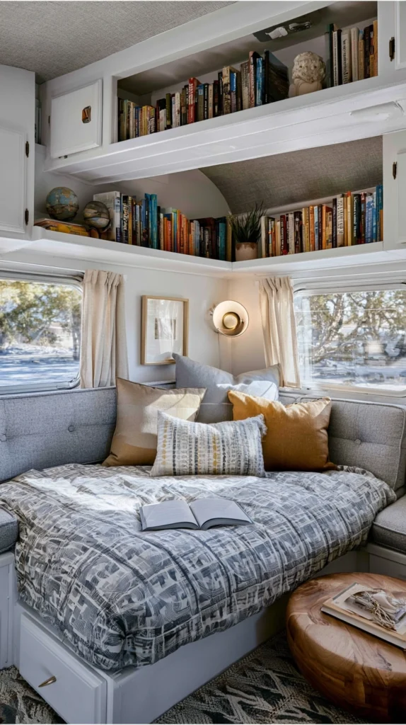 14 Ways to Build a Genuinely Cozy Camper Living Room Nook 13 fg 12