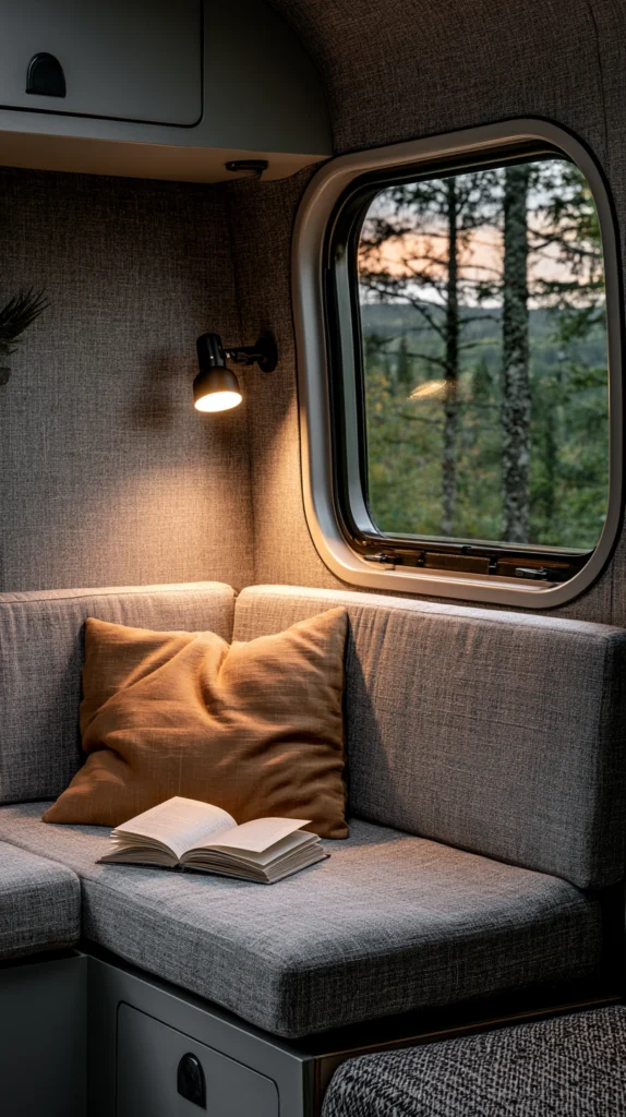 14 Ways to Build a Genuinely Cozy Camper Living Room Nook 14 fg 13