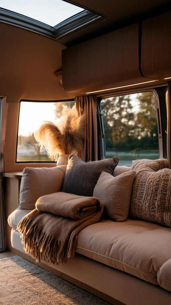 14 Ways to Build a Genuinely Cozy Camper Living Room Nook 4 fg 3