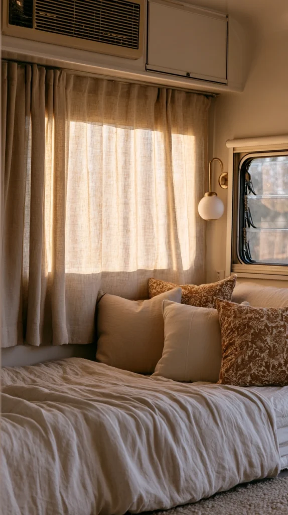 14 Ways to Build a Genuinely Cozy Camper Living Room Nook 6 fg 5