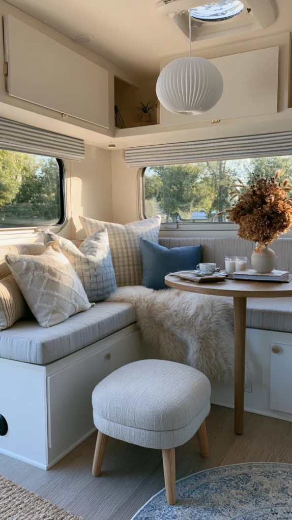 14 Ways to Build a Genuinely Cozy Camper Living Room Nook 10 fg 9