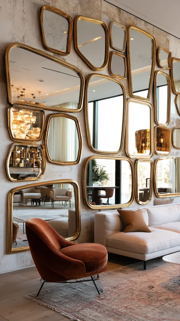 14 Gold Mirror Decor Ideas to Brighten and Enlarge Your Space 3 od 2