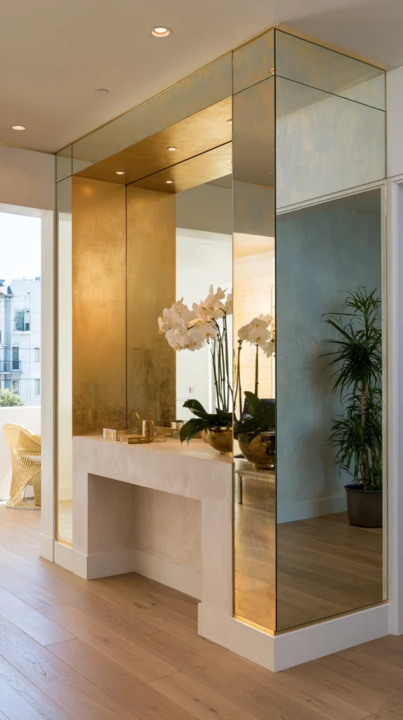 14 Gold Mirror Decor Ideas to Brighten and Enlarge Your Space 8 od 7