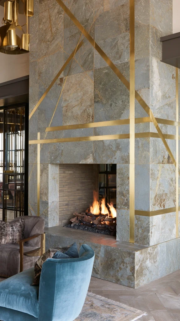 14 Gold Accent Fireplace Ideas for a Glamorous Focal Point 13 pk 12 1
