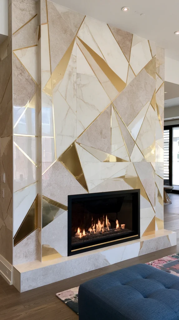 14 Gold Accent Fireplace Ideas for a Glamorous Focal Point 6 pk 5 1