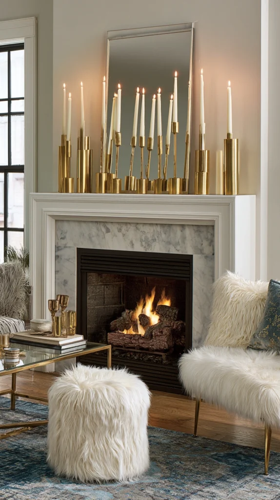 14 Gold Accent Fireplace Ideas for a Glamorous Focal Point 7 pk 6 1