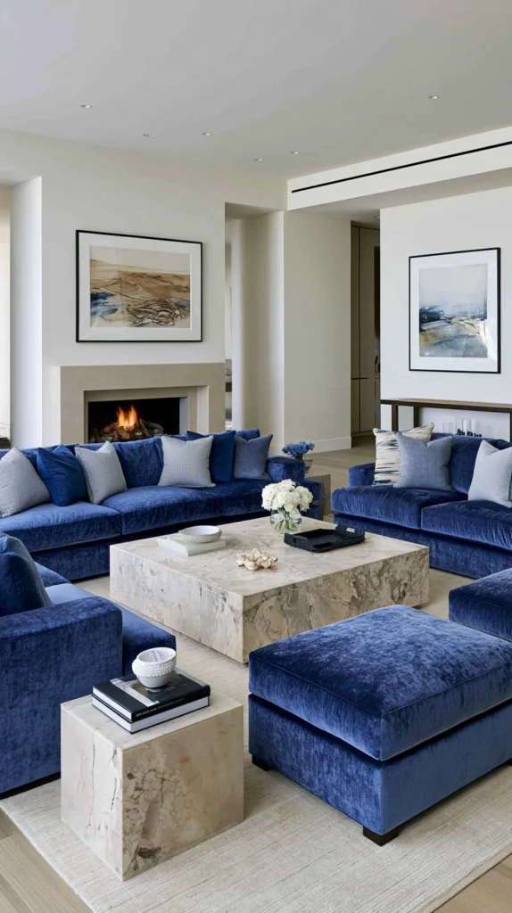 15 Cobalt Blue Living Room Ideas That Make a Bold Statement 10 re 9
