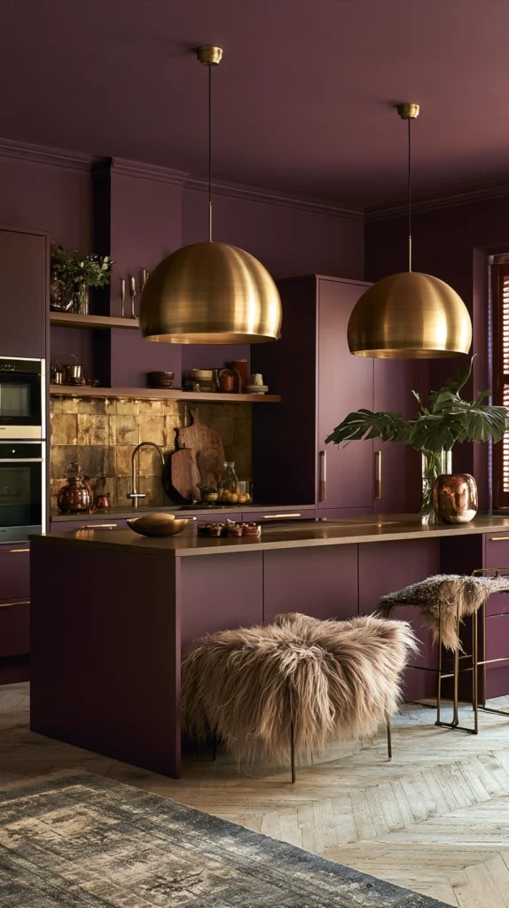 15 Aubergine Kitchen Ideas for a Bold, Moody Summer Makeover 11 rt 10 1