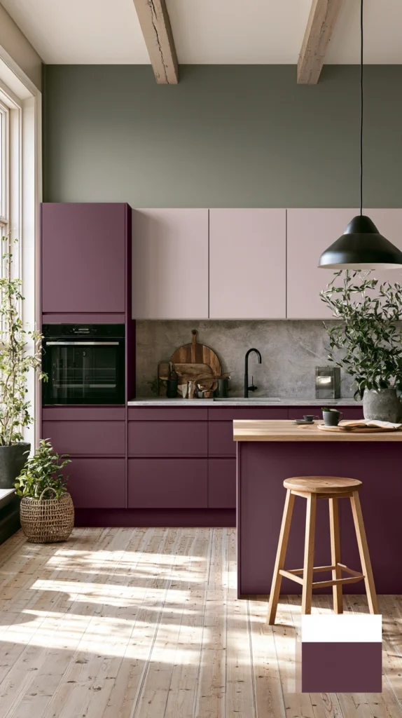 15 Aubergine Kitchen Ideas for a Bold, Moody Summer Makeover 13 rt 12 1
