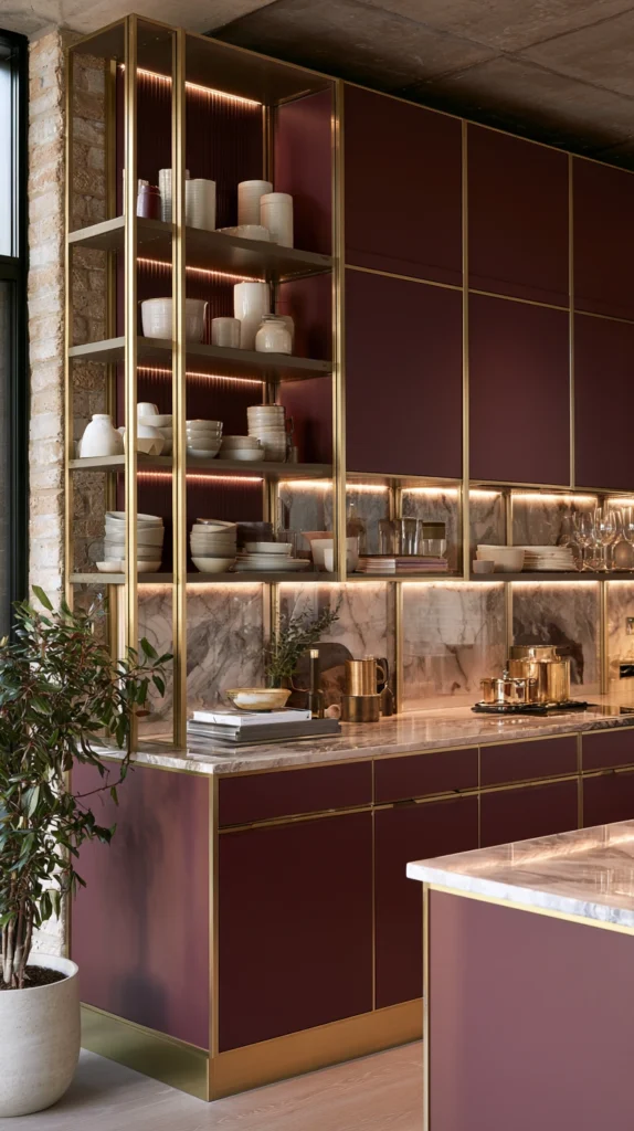 15 Aubergine Kitchen Ideas for a Bold, Moody Summer Makeover 6 rt 5 1