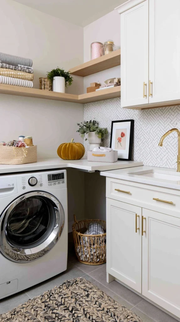 13 Pumpkin and Plaid Accents for a Seasonal Laundry Room 10 sd 9 1