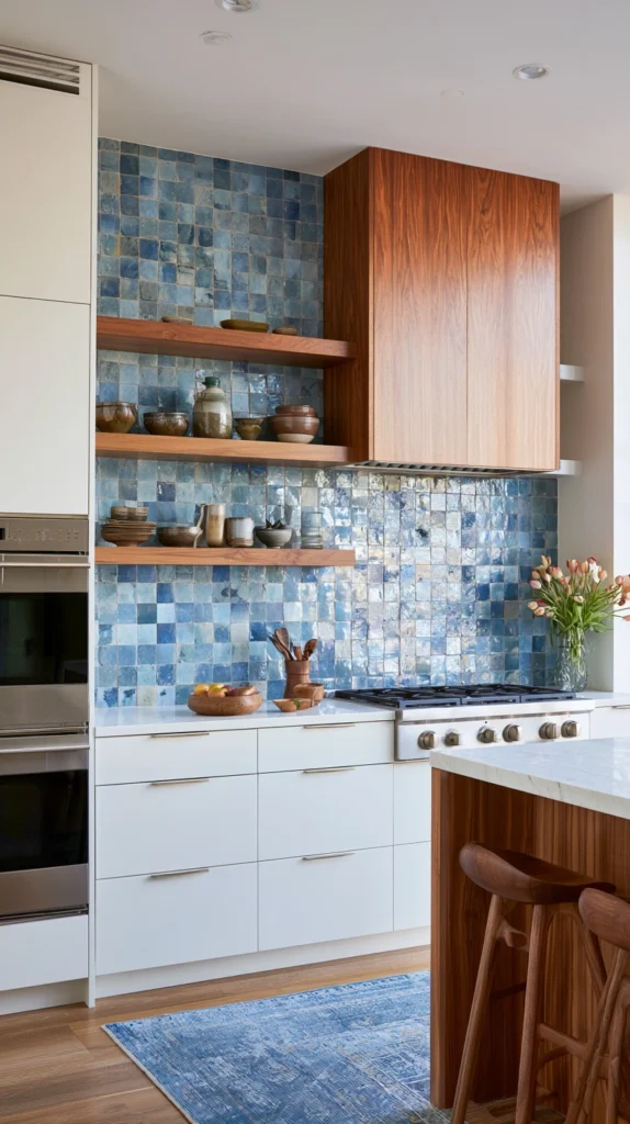 15 Blue Zellige Tile Kitchen Ideas for an Earthy Artisan Look 2 wr 1