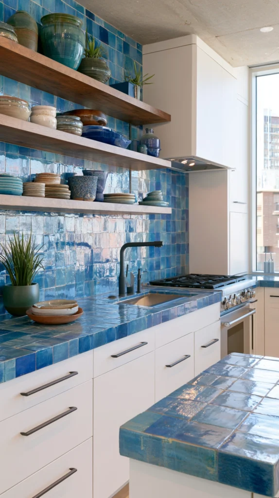 15 Blue Zellige Tile Kitchen Ideas for an Earthy Artisan Look 8 wr 7