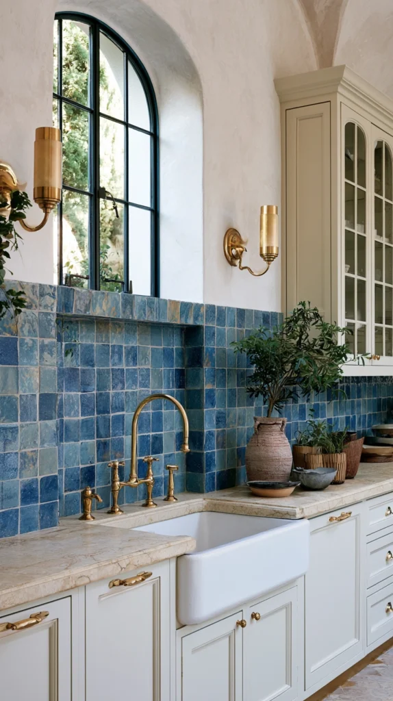 15 Blue Zellige Tile Kitchen Ideas for an Earthy Artisan Look 9 wr 8