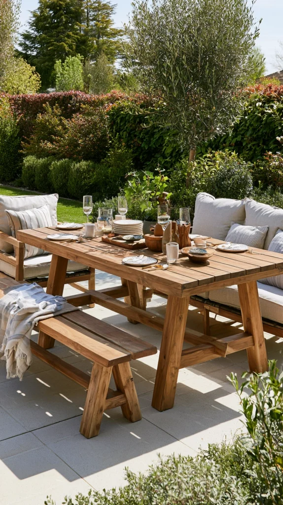 15 Warm Wood Outdoor Furniture Ideas That Age Beautifully in Any Garden 12 ws 11