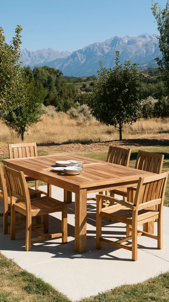 15 Warm Wood Outdoor Furniture Ideas That Age Beautifully in Any Garden 3 ws 2