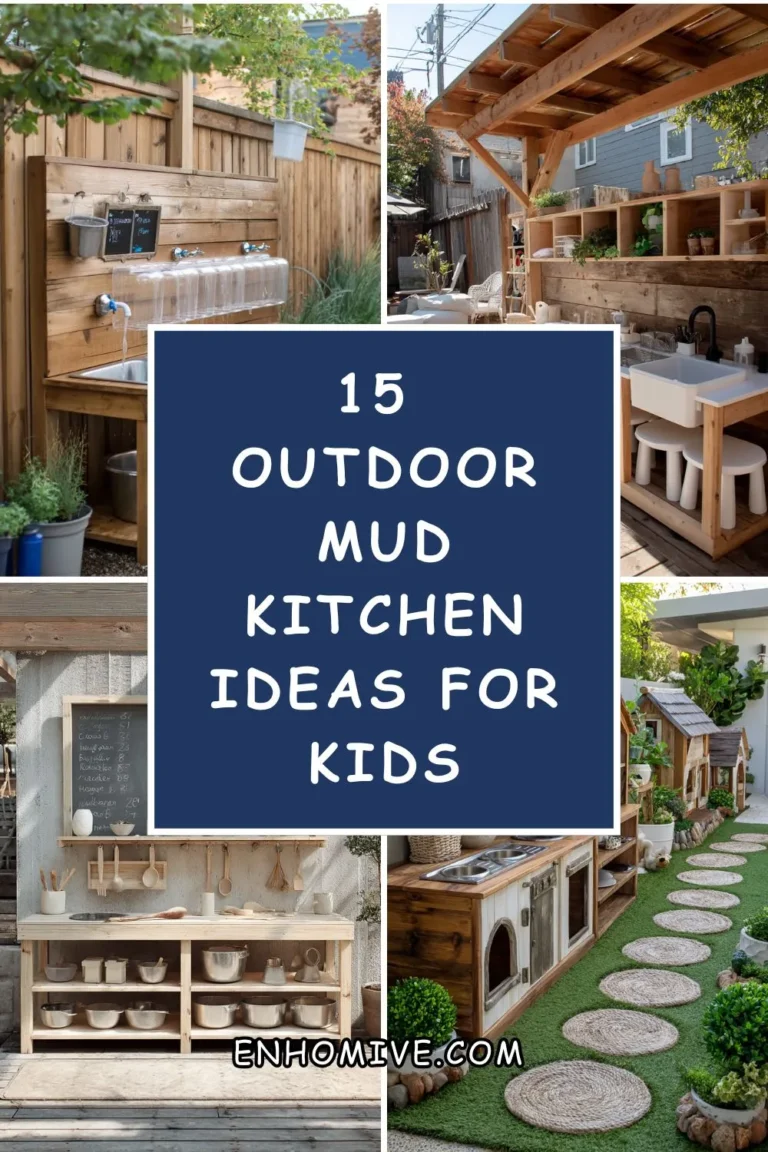 15 Outdoor Mud Kitchen Ideas for Kids