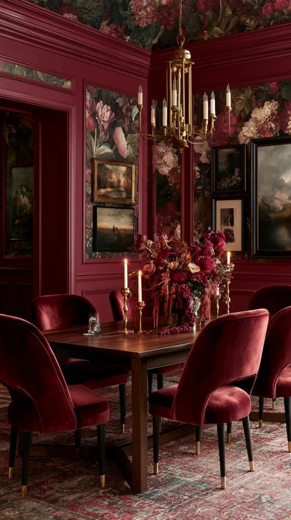 14 Autumnal Maximalist Dining Room Ideas Layered With Texture and Color 2 cd 1