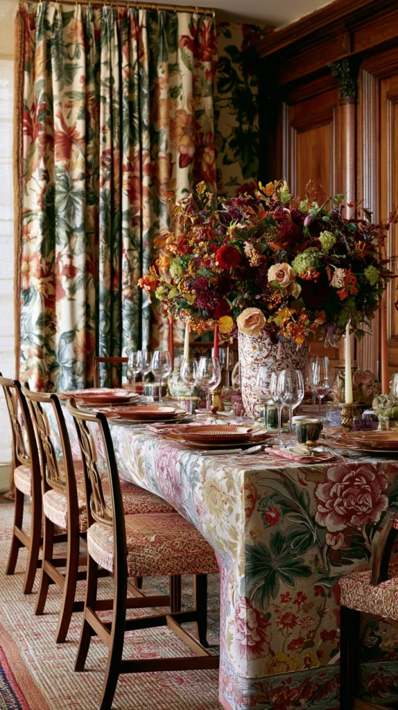 14 Autumnal Maximalist Dining Room Ideas Layered With Texture and Color 11 cd 10
