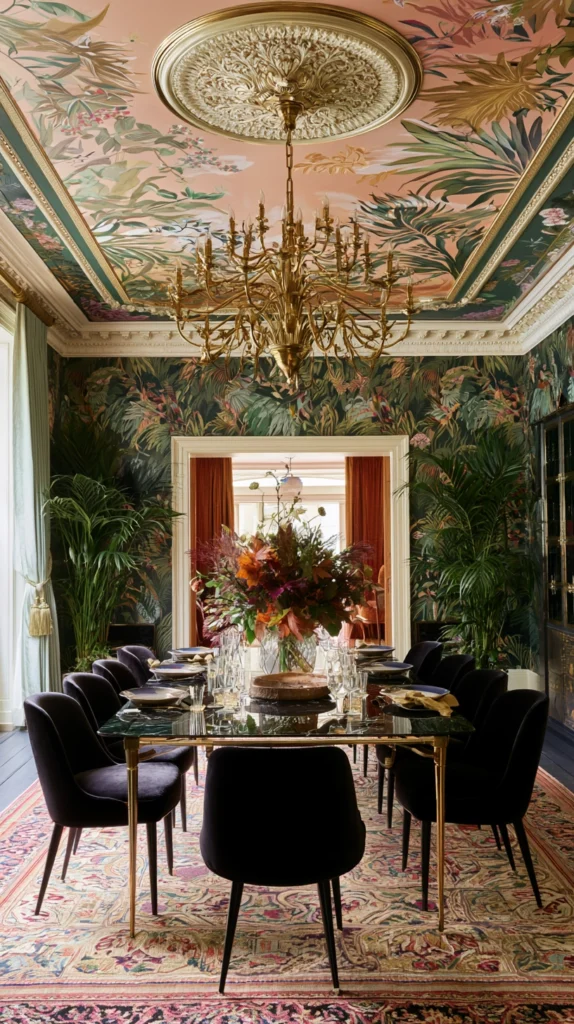14 Autumnal Maximalist Dining Room Ideas Layered With Texture and Color 15 cd 14