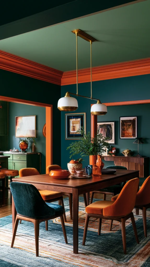 14 Autumnal Maximalist Dining Room Ideas Layered With Texture and Color 5 cd 4