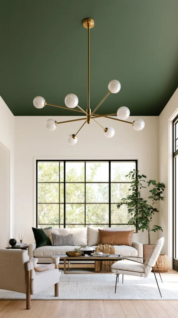 15 Dark Green Living Room Ideas for a Moody, Intimate Fall Feel 11 fd 10
