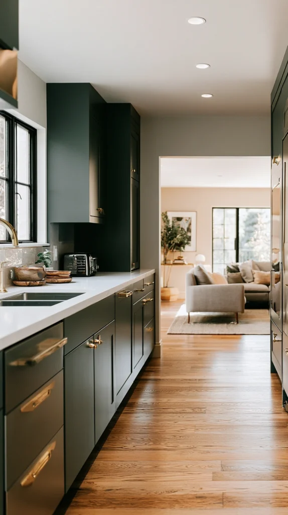 15 Dark Green Living Room Ideas for a Moody, Intimate Fall Feel 12 fd 11