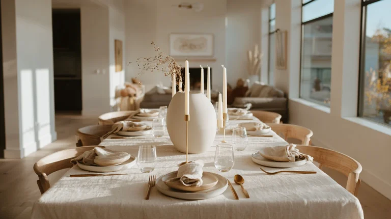 How to Style a Modern Minimalist Thanksgiving Table